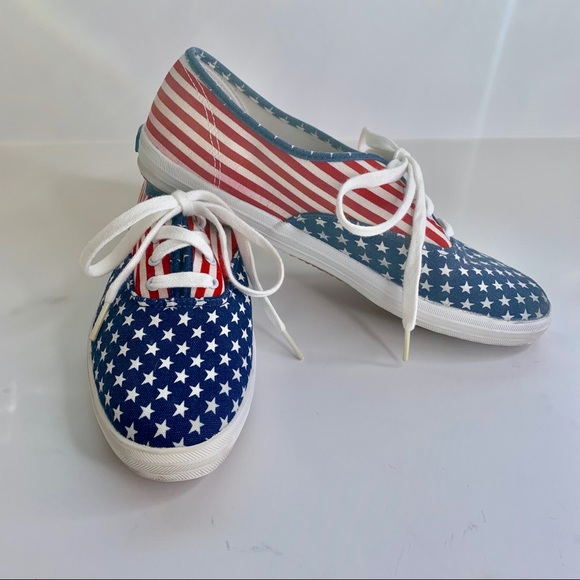 Keds Shoes - Keds Classic Canvas Stars & Stripes Lace Up Shoes
